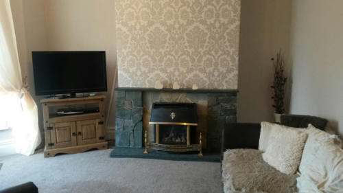 Feature wall papered