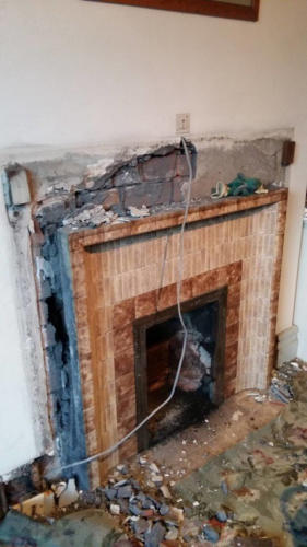 Old fireplace removal
