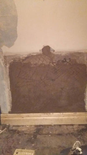 Fireplace plastered
